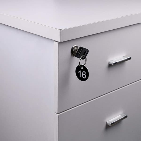 20-pak nummerbrikker runde nummererede nøgleringe-FY-