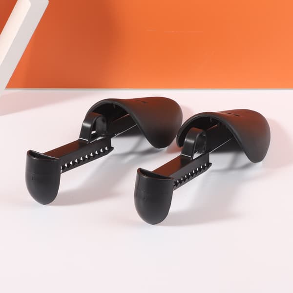 Practical Adjustable Length Men's Shoe Tree Holder Boot Insert Shaper (Men Black One Pair)