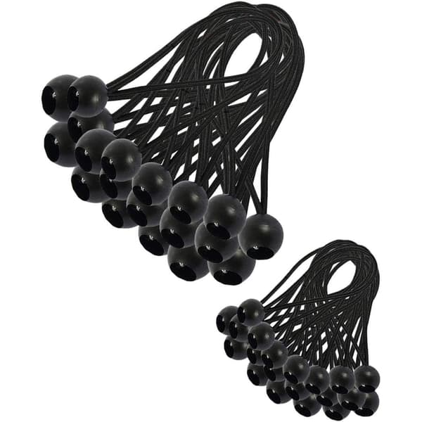 Elastisk spænde, 30 styk elastisk spænde, elastisk bold, presenningsspænde, gummi til telte (200 og 150 mm)