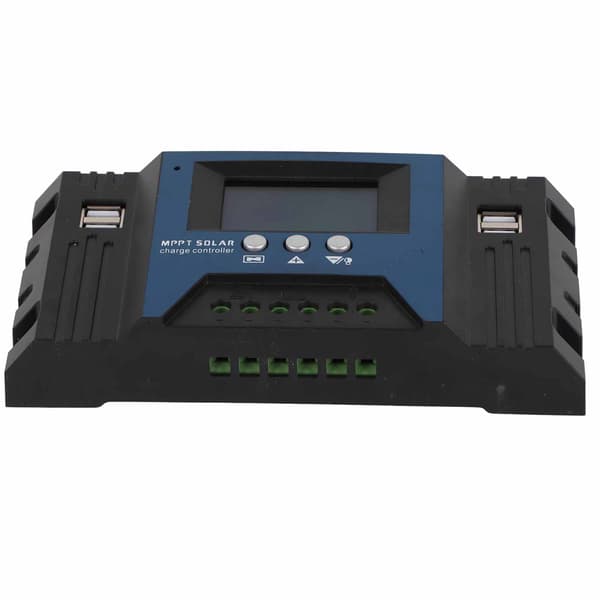 12V 24V Solar Charge Controller 4 USB Ports 5V 2.5A Adjustable Parameters LCD Display for Home RV Boat 60A