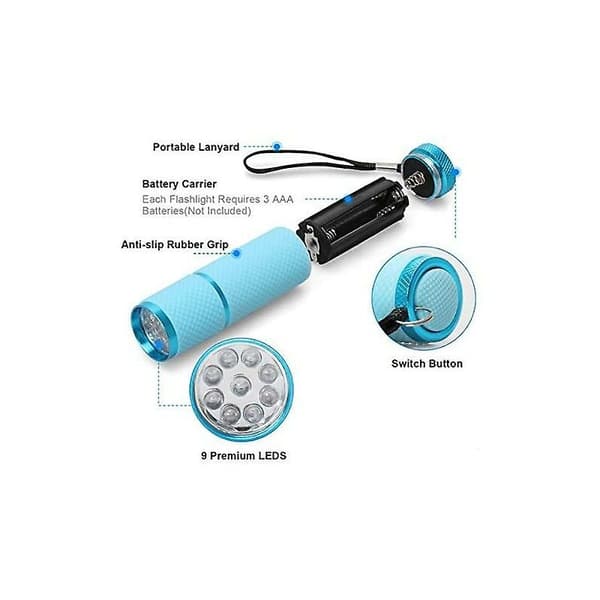 Pieni LED-taskulamppu, pieni kirkas taskulamppu 9 LED-valolla