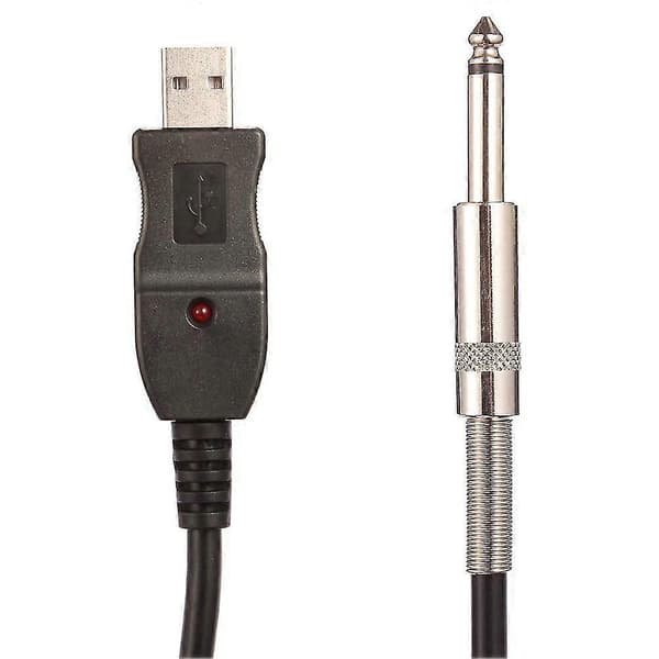 Guitar til PC USB Optagekabel Adapter Konverter Tilslutningsinterface 6,5mm