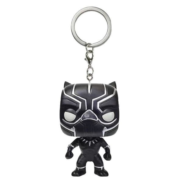 Toy Pendant Iron Man Spider-Man Black Panther Captain America POP nøkkelring