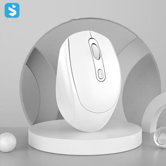 Trådlös mus Vit - ABS-material - Datorkontroll - Utan batteri - Kompakt - Ergonomisk - Bärbar