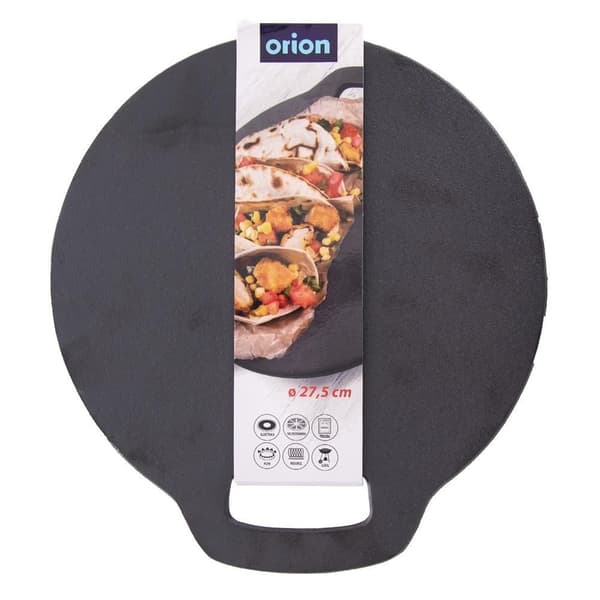 Støpejernspanne for steking av lapper, pizza og tortillaer