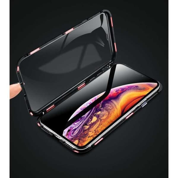 Compatible with iPhone XS Max Full Coverage Premium Case Glass Back V4 Transparent transparent Transparent transparent