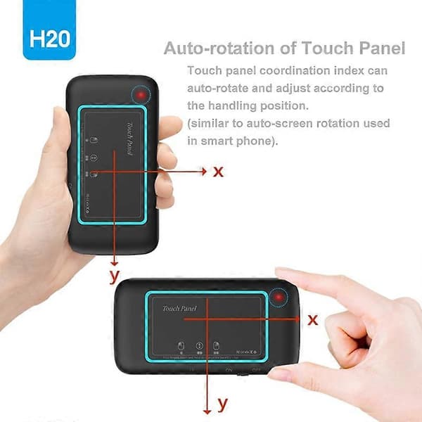 H20 Universal Mini Baggrundsbelyst Touchpad Tastatur Trådløs Air Mouse Controller