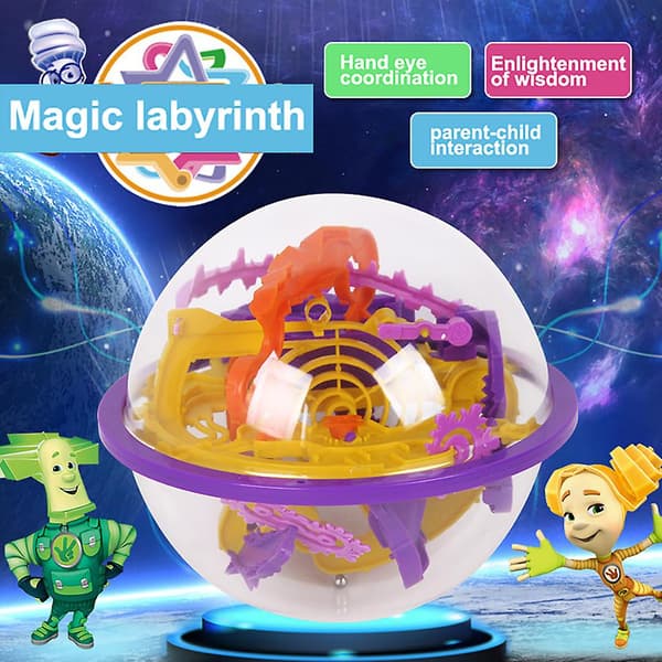 3D Puzzle Ball Interactive Labyrinth Game with 110 Challenging Best Gift Puzzle Game