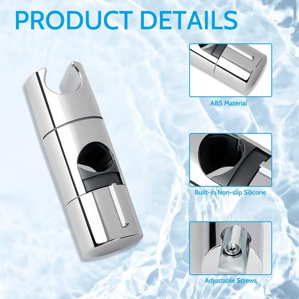 1 Stykke 18-25MM Justerbar ABS Erstatningshånddusjskinnehode
