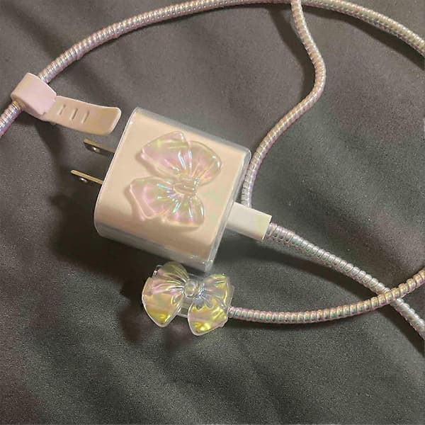 For iPhone 18W/20W USB-C Lader Beskyttelse Søt 3D Flue Design Klar