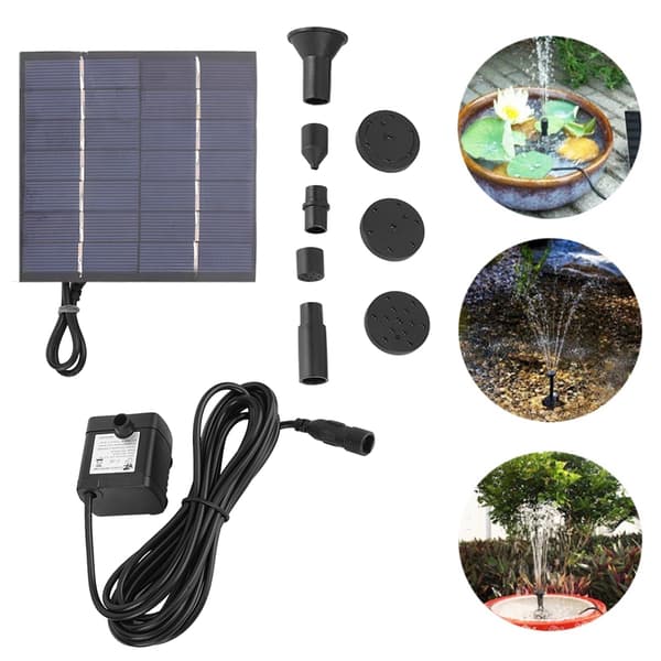 1,4W Soldrevet Panel Dykbar Vandpanel Springvandspumpe Dam Pool Springvandssæt 0.3 0.3