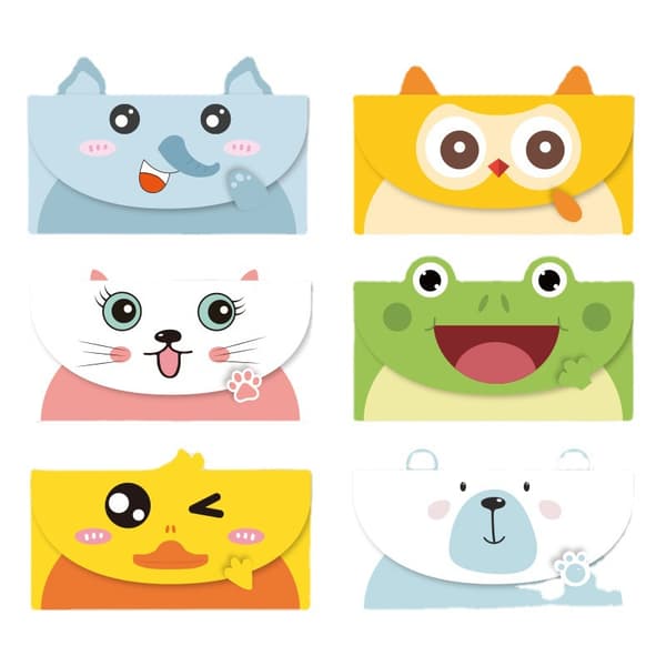 6 Tackkort med skogsdjur