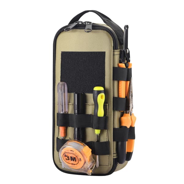 Small Tool Bag, Tool Pouch, Tool Handbag with Multiple Pockets for Electricians, Carpenters