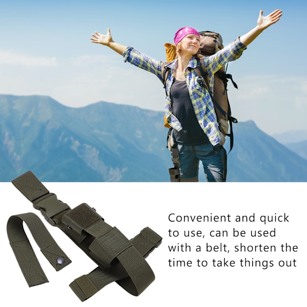 Vattenflaskhållare med Molle-system, multifunktionell för utomhuscamping och vandring, grön