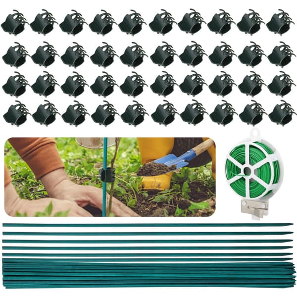 Sæt med 40 orkidéclips til at støtte orkidéer og klatreplanter. Bredde: 10 cm / Højde: 3 cm