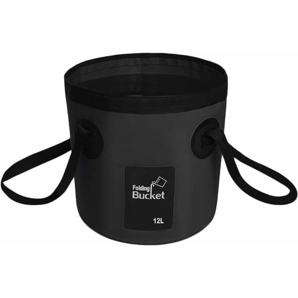 Sammenklappelig spand, multifunktionel sammenklappelig spand, 12 L, sort