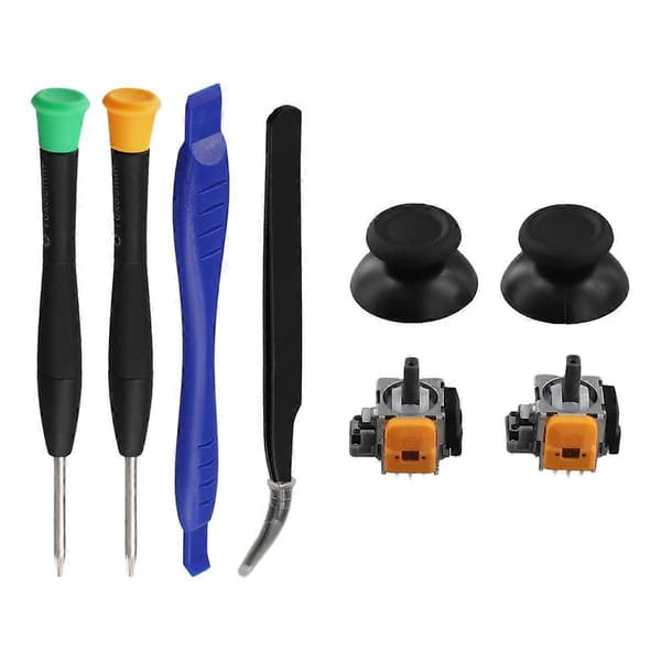 Erstatnings Hall Effect Joystick til Controller 3D Analog Thumbsticks Reparationsdele Kit [DB] Som vist As Shown