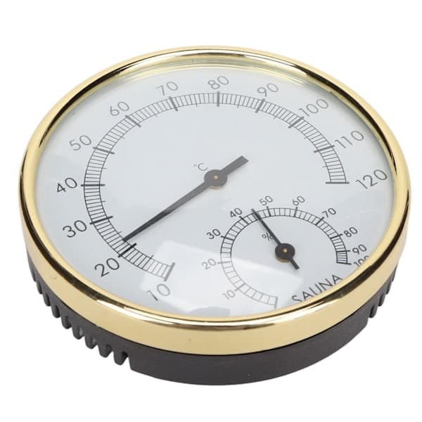Sauna Thermometer Wall Mounted Clear Scale Physical Induction Stainless Steel Hygrometer