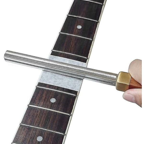 Gitarrbandfil med halsskyddsblad, praktisk bandkantfil för elgitarr
