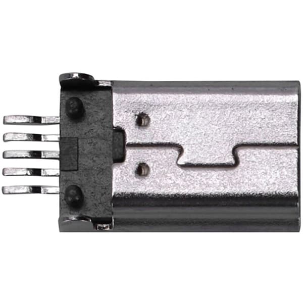 10 stk Mini USB Type B Han 180 Grader 5-benet SMD Loddestik