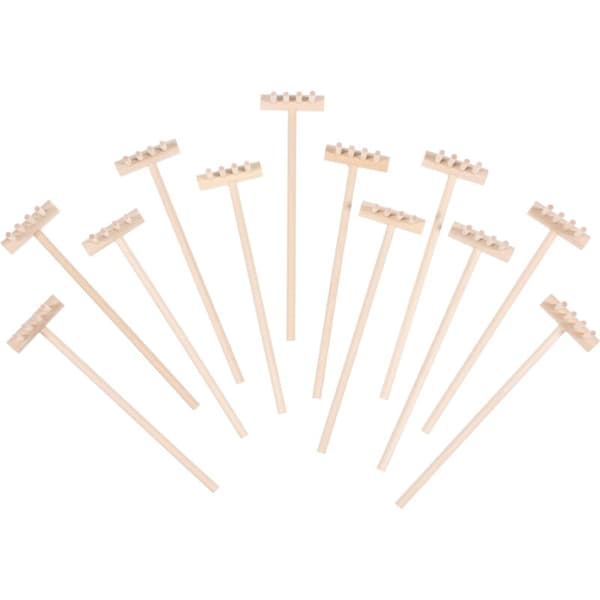 12 Mini Zen Sand Rakes for Garden, Sandbox Table Tools, Office Decor