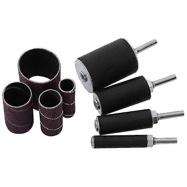 16 pcs Drum Sanding Kit, Sanding Drum for Electric Drill Drum Sander Attachment with Spindle