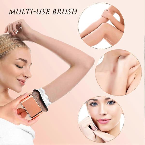 Selvbrunerbørste, kropsmakeupbørste, selvbrunerbørste til kroppen, Kabuki foundationbørste, kropsmakeupblandings- og udtoningsbørste