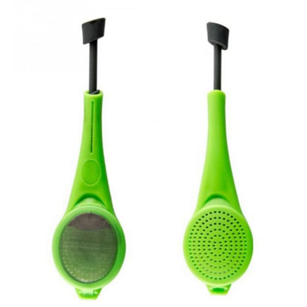 Tesil / Teholder i silikon og rustfritt stål, grønn Grön green