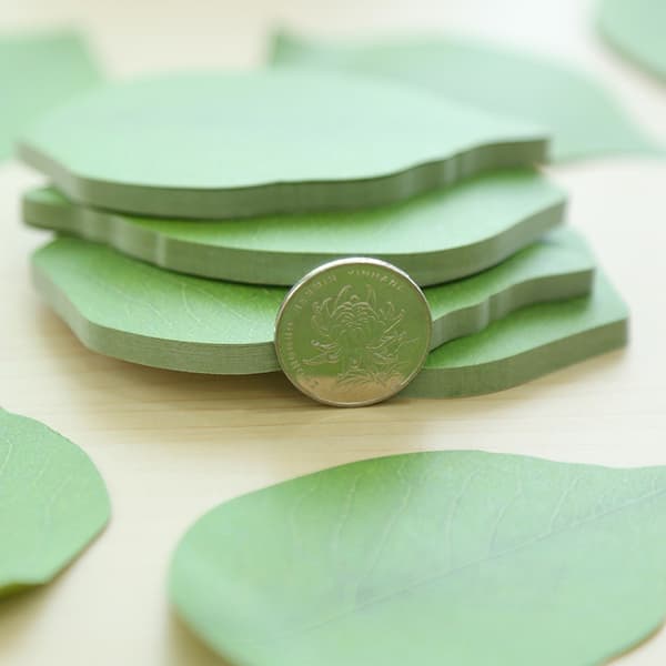 Beautiful Green Leaf Shaped Sticky Notes, 8 Pack Sticky Notes, Sticker Set for DIY Decoration, School and Home