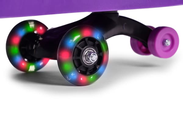 Vicka-auto ajettava lelu LED-pyörillä violetti ECOTOYS