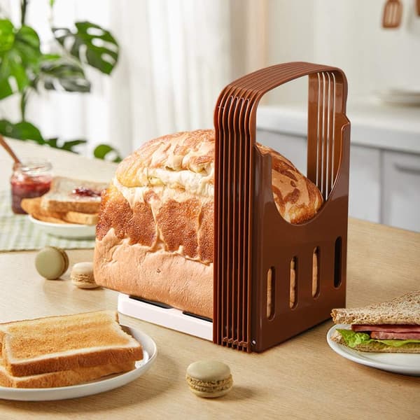 Bread Slicer, Foldable Adjustable Bread Slicing Machine