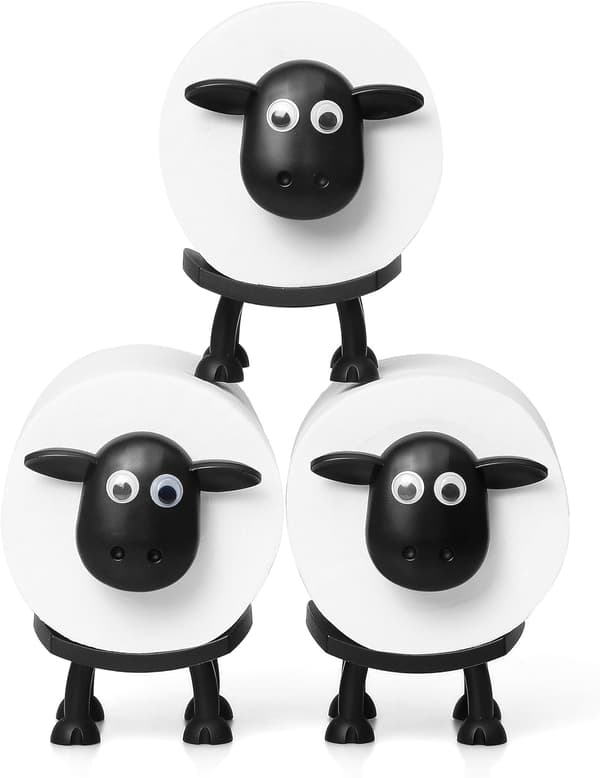 Toilet Paper Holder Sheep - Cute Bathroom Decor - 3-pack-FA-