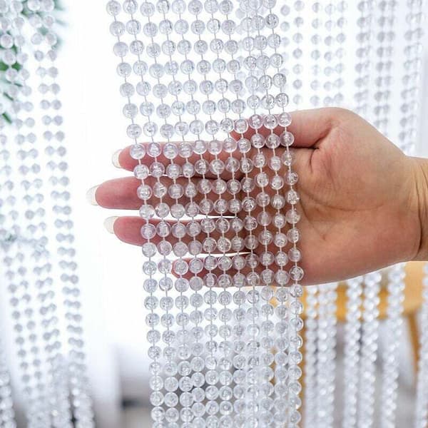 Transparent pärldörrgardin 80 x 180 cm