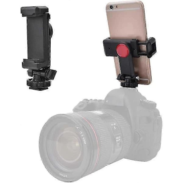Universal Camera Phone Mount with Hot Shoe and Tripod Compatibility for DSLR Holder