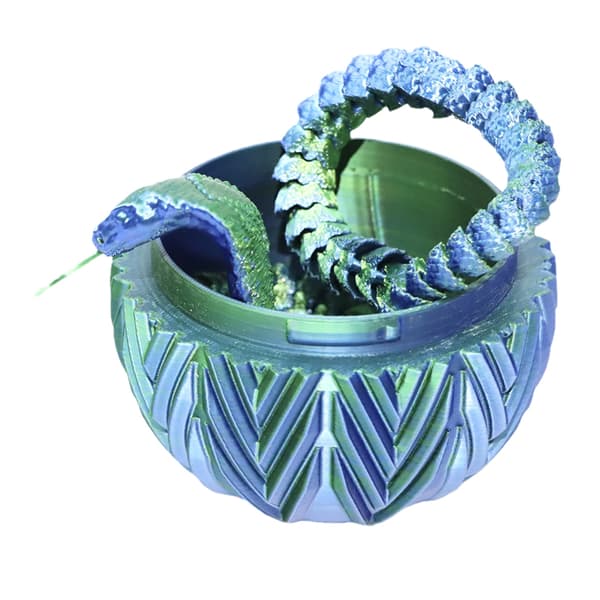 3D-Printed Snake in Egg Snake Scaly Egg Toy Creative Gifts