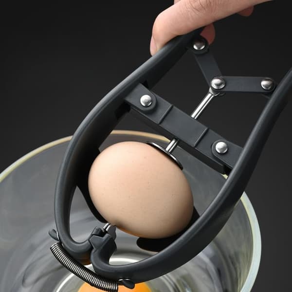 Egg Cracker, Automatic Egg Cracker, Easy Egg Shell Cutter, Egg Shell Cutter, Egg Separator, Creative Kitchen Utensils (Black)