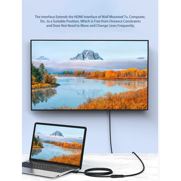 Jasoz forlængerkabel, 4K HD han til kobberkabel datakabel, egnet til computer/TV/set-top boks, 1M