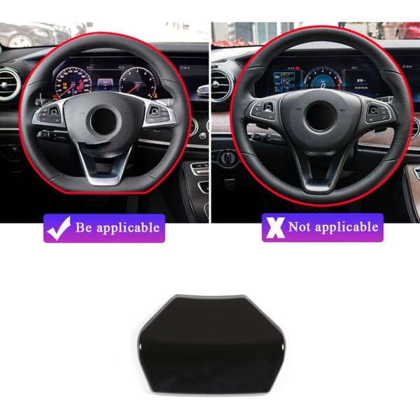 Decorative Sticker for A B C E-Class Gla Cla GLC GLS Black ABS Steering Wheel