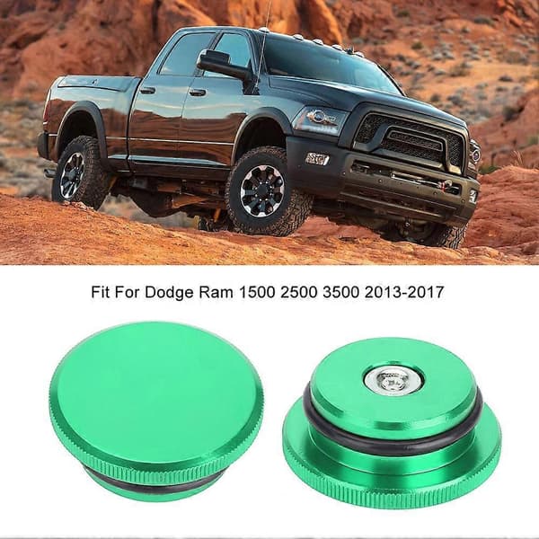 Brændstoftankdæksel i aluminiumslegering til Dodge Ram 1500 2500 3500 2013-2017 (Grøn)