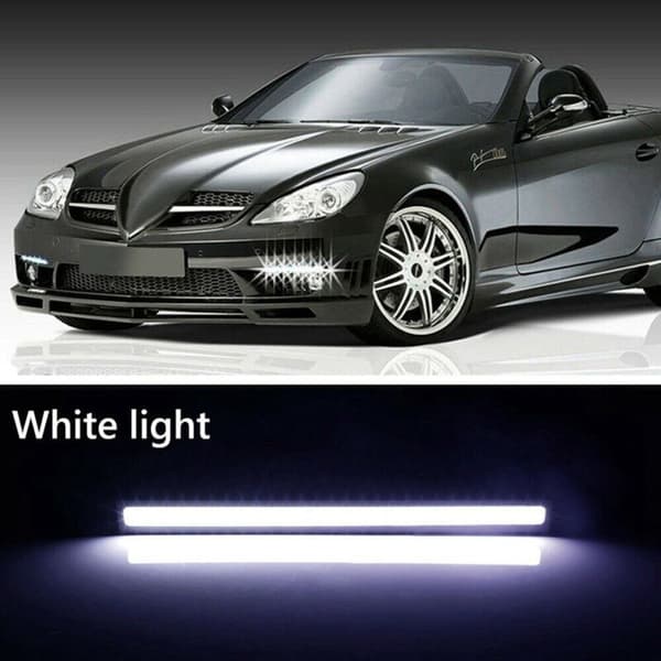 20X 12V Vanntette DRL LED-stripslys Caravan Bobil Båt Cob-Hvit