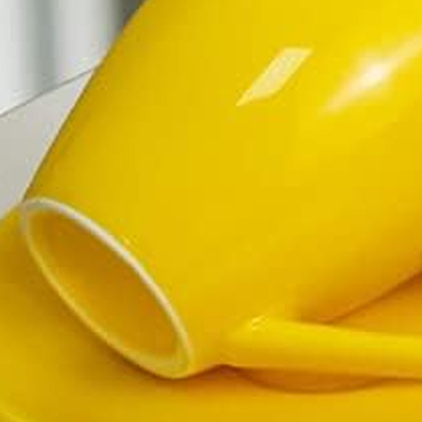 Porcelain Espresso Cup with Saucer, Espresso Cup, 80 ml / 2.7 oz Yellow