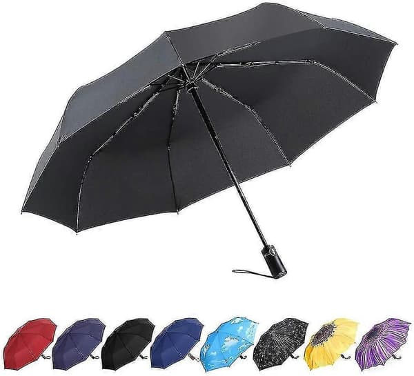 Compact Umbrella - Foldable Travel Umbrella Quick-Drying, Windproof Reinforced
