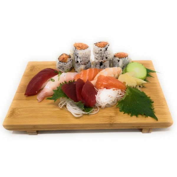 Sashimi Sushi Serveringsbrädor i Bambu - Japansk Servis Bambu Sushibräda Skärbräda