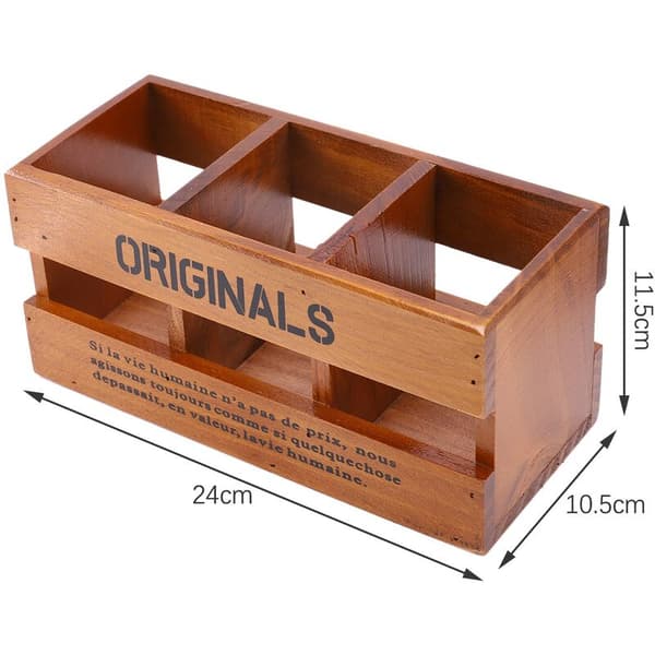 Creative Solid Wood Home Remote Control Box/Pen Holder 3-Layer Pen Container Gift Office Organizer School Supplies