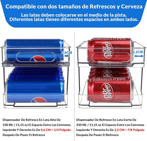 Self-Propelled Rolling Refrigerator Can Storage Box Dispenser Refrigerator Kitchen Storage 10 330ML Cans Beer Soda Drink Bottle Holder