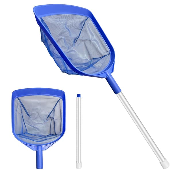 Pool Net Extra Fine Mesh 44x30cm, Pool Net Bottom With 150cm Aluminum Pole Pool Cleaning Kit Spa Net