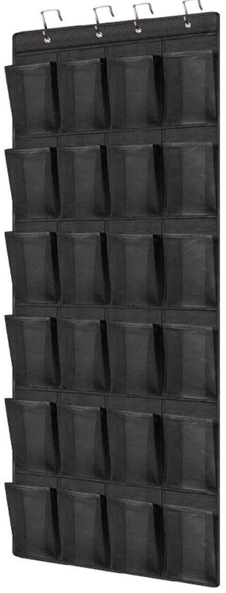 Hanging Shoe Bag with 12 Compartments - Shoe Cabinet - Shoe Storage System - Black - Multi-layer Storage Design - 165*29CM