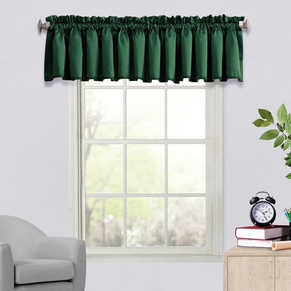 Solid Color Printed Curtain Dark Green Half Black Creative Printed Curtain (CM5)