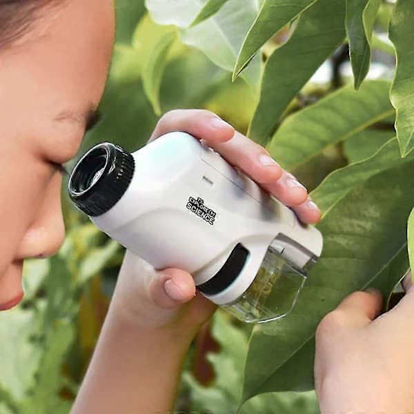 Handheld Microscope 60-120x Pocket Microscope LED Light Portable Mini Microscope