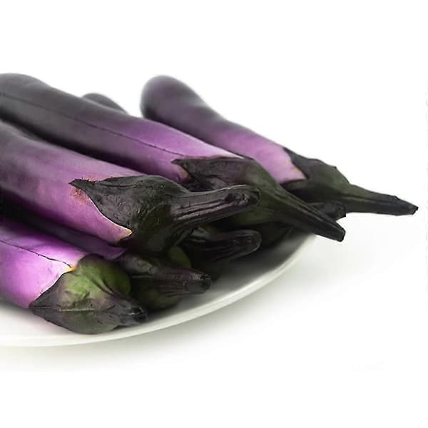 Lifelike Artificial Eggplants Simulation Fake Vegetables Photo Props Home Kitchen